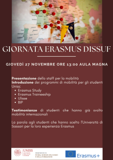 Locandina Erasmus day DiSSUF 2025